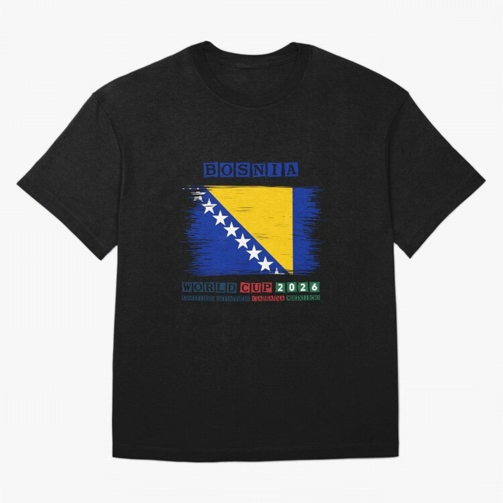 BOSNIA WORLD CUP 2026 Oversized T-Shirt Bring International Match Energy to FIFA World Cup 2026 Group Stage Driven by Mbappe, Argentina Energy, Football Passion, Legendary Performances, Festival Vibes and Supporter Community; Perfect for People Who
