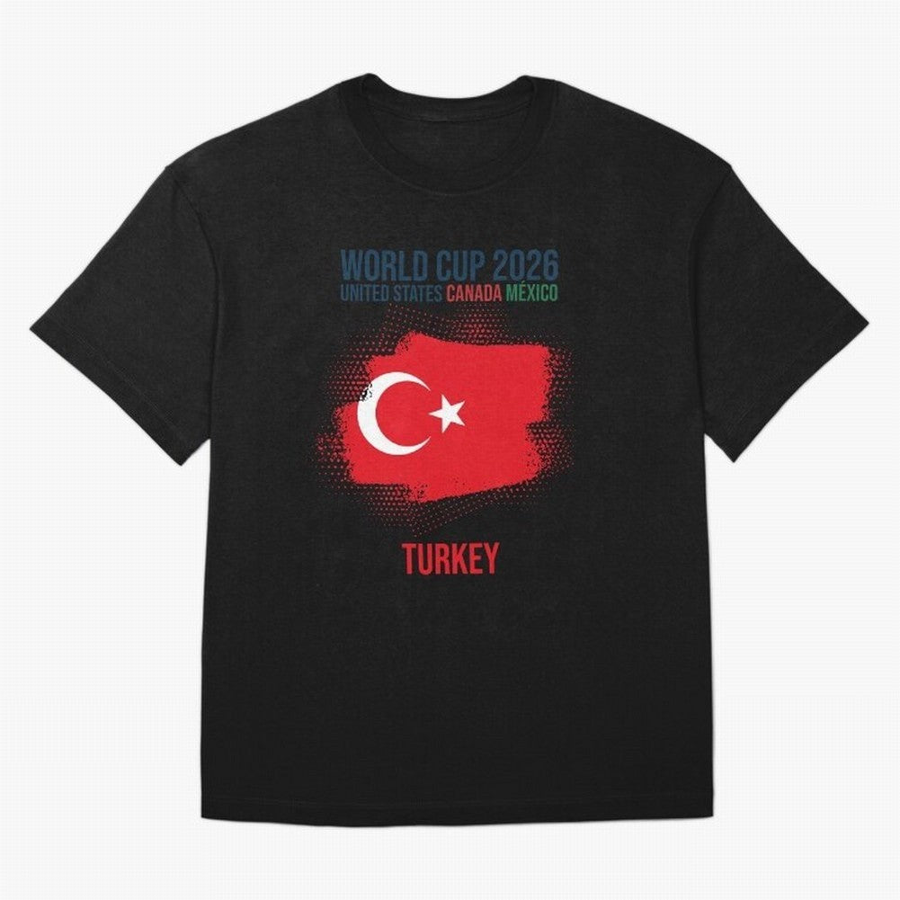 TURKEY WORLD CUP 2026 Oversized T-Shirt Showcase FIFA World Cup 2026 Group Stage for Fans of CR7 and France and Portugal, Bringing Retro Football Energy, Iconic Rivalries, Trophy Chase Drama and Stadium Atmosphere; Built for Supporters Chasing