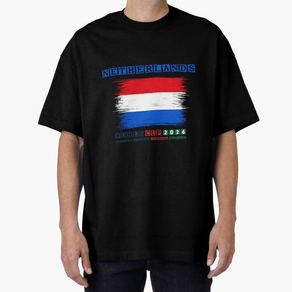 NETHERLANDS WORLD CUP 2026 Oversized T-Shirt Fuel Your Fan Pride for FIFA World Cup 2026 Group Stage Built around Messi, Netherlands Energy, Football Passion, Legendary Performances, Festival Vibes and Supporter Community; Perfect for Fans,