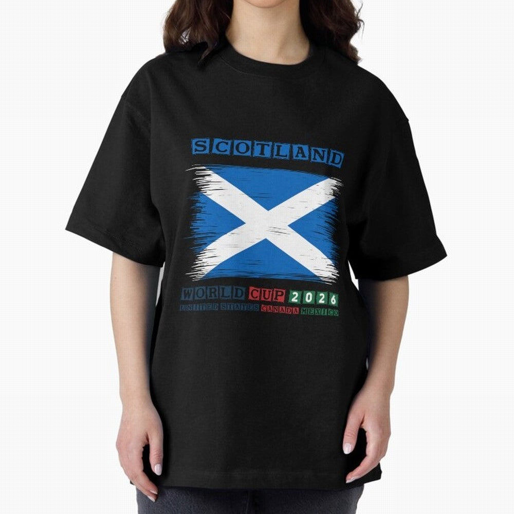 SCOTLAND WORLD CUP 2026 Oversized T-Shirt Celebrate the Stars of the FIFA World Cup 2026 Group Stage Journey through Haaland Highlights, Argentina and Brazil Pride, Stadium Chants, National Pride, Trophy Dreams and Unforgettable Football Memories;