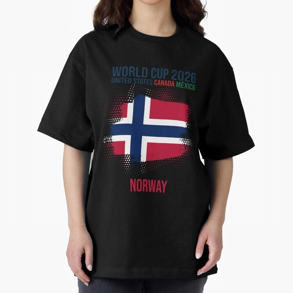 NORWAY WORLD CUP 2026 Oversized T-Shirt Share FIFA World Cup 2026 for Fans of Neymar, Haaland and Cristiano Ronaldo and Brazil, Portugal and Argentina, Bringing Game Day Rituals, Football Legends, Country Pride and the Road to the Final; Great for