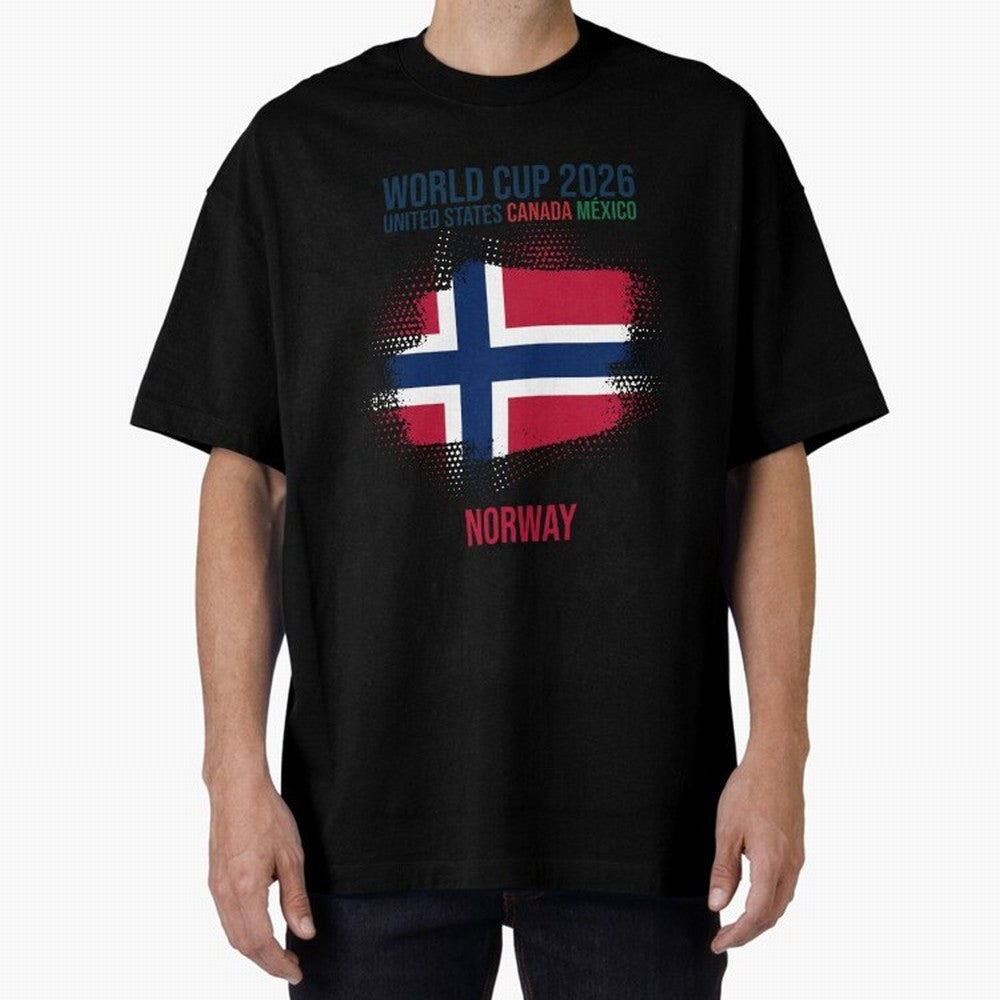 NORWAY WORLD CUP 2026 Oversized T-Shirt Share FIFA World Cup 2026 for Fans of Neymar, Haaland and Cristiano Ronaldo and Brazil, Portugal and Argentina, Bringing Game Day Rituals, Football Legends, Country Pride and the Road to the Final; Great for