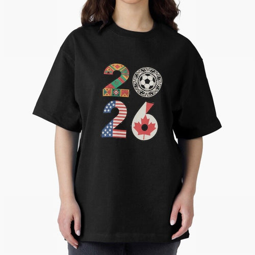 2026 Football Countries Design ¨C USA, Canada & Mexico Inspired Art Oversized T-Shirt Make Game Day About FIFA World Cup 2026 for Fans of Messi and England, Bringing Fan Favorite Moments, National Team Passion, Big Match Drama and Soccer History;