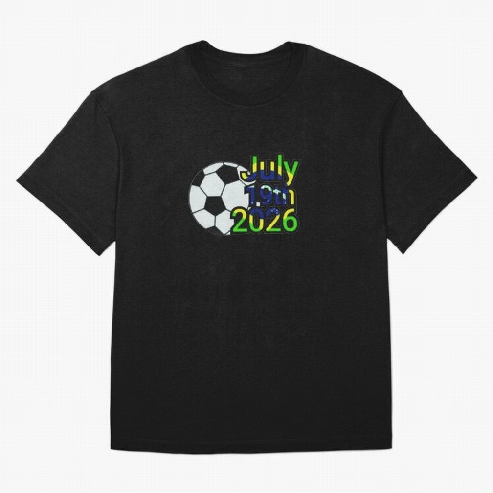 USA 2026- Brazil Oversized T-Shirt Remember FIFA World Cup 2026 USA Canada Mexico for Fans of Messi, CR7 and Mbappe and Argentina and Brazil, Bringing Vintage Soccer Flavor, Modern Football Stars, National Flags and Final Night Emotion; Made for