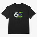 USA 2026- Brazil Oversized T-Shirt Remember FIFA World Cup 2026 USA Canada Mexico for Fans of Messi, CR7 and Mbappe and Argentina and Brazil, Bringing Vintage Soccer Flavor, Modern Football Stars, National Flags and Final Night Emotion; Made for