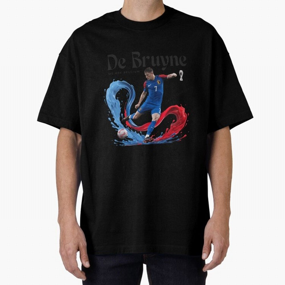 De Bruyne - We are Belgium Oversized T-Shirt Honor Champions and Dreams in the FIFA World Cup 2026 Group Stage Journey through Cristiano Ronaldo Highlights, France and Portugal Pride, Championship Spirit, Famous Goals, Roaring Crowds and