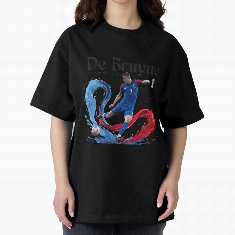 De Bruyne - We are Belgium Oversized T-Shirt Honor Champions and Dreams in the FIFA World Cup 2026 Group Stage Journey through Cristiano Ronaldo Highlights, France and Portugal Pride, Championship Spirit, Famous Goals, Roaring Crowds and