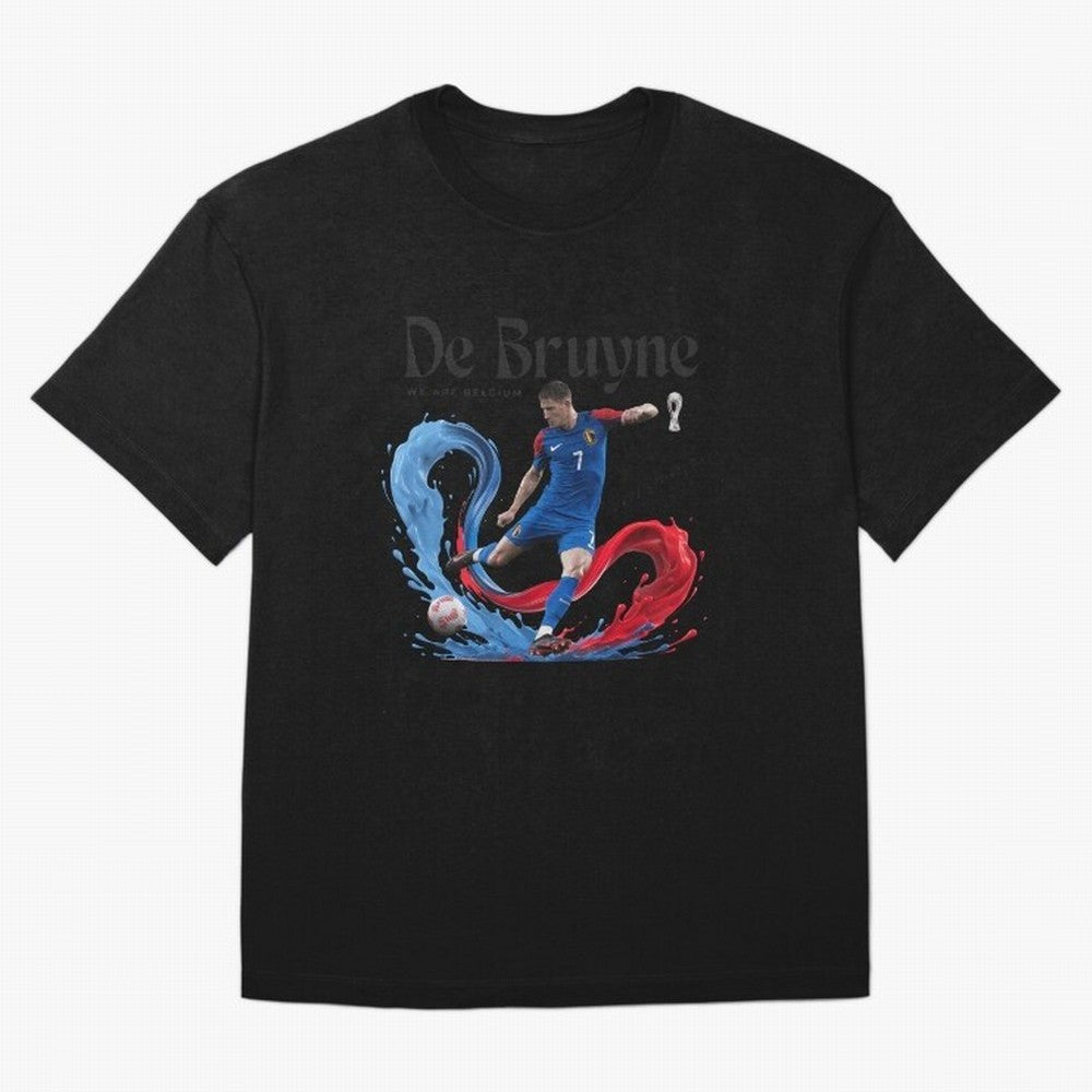 De Bruyne - We are Belgium Oversized T-Shirt Honor Champions and Dreams in the FIFA World Cup 2026 Group Stage Journey through Cristiano Ronaldo Highlights, France and Portugal Pride, Championship Spirit, Famous Goals, Roaring Crowds and