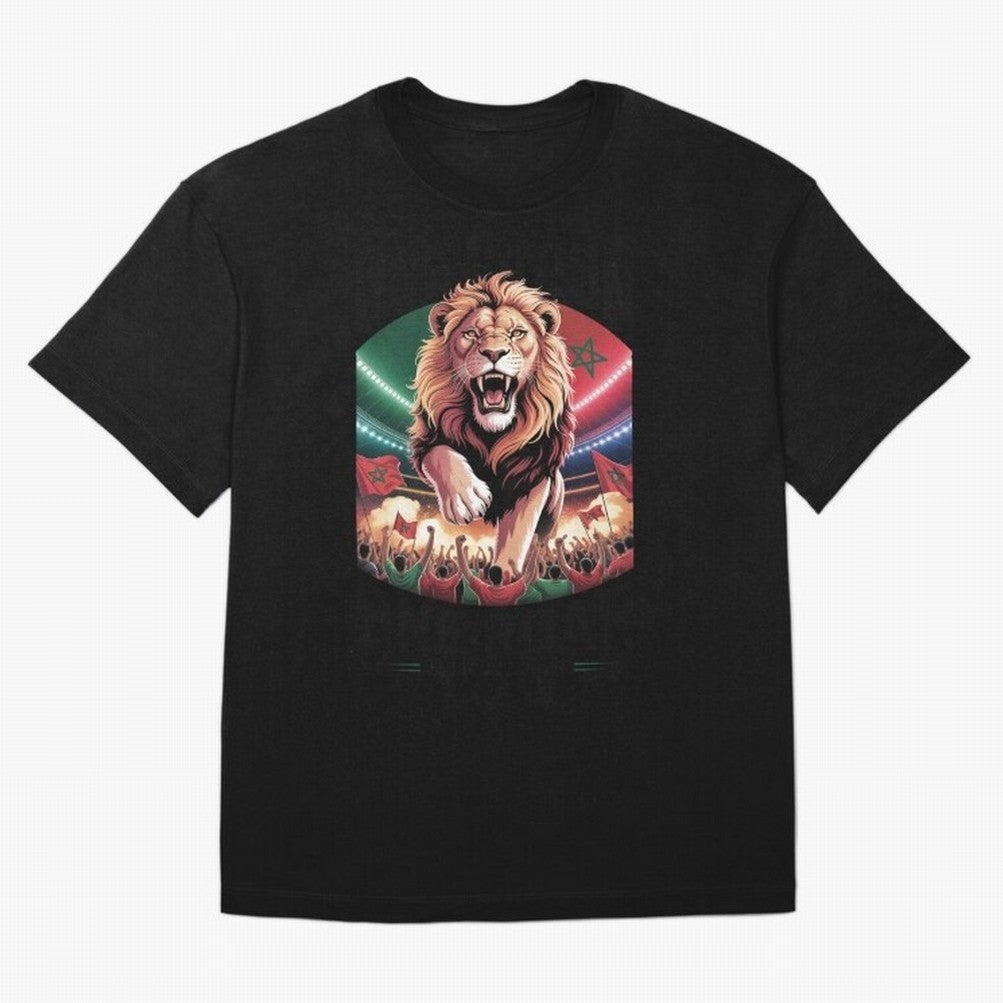 Morocco Football - One Nation, One Roar Oversized T-Shirt Unlock Match Day Hype around FIFA World Cup 2026 USA Canada Mexico, Mbappe and Neymar, France, Match Day Excitement, Supporter Culture, Golden Goals and Global Football Passion; Built for