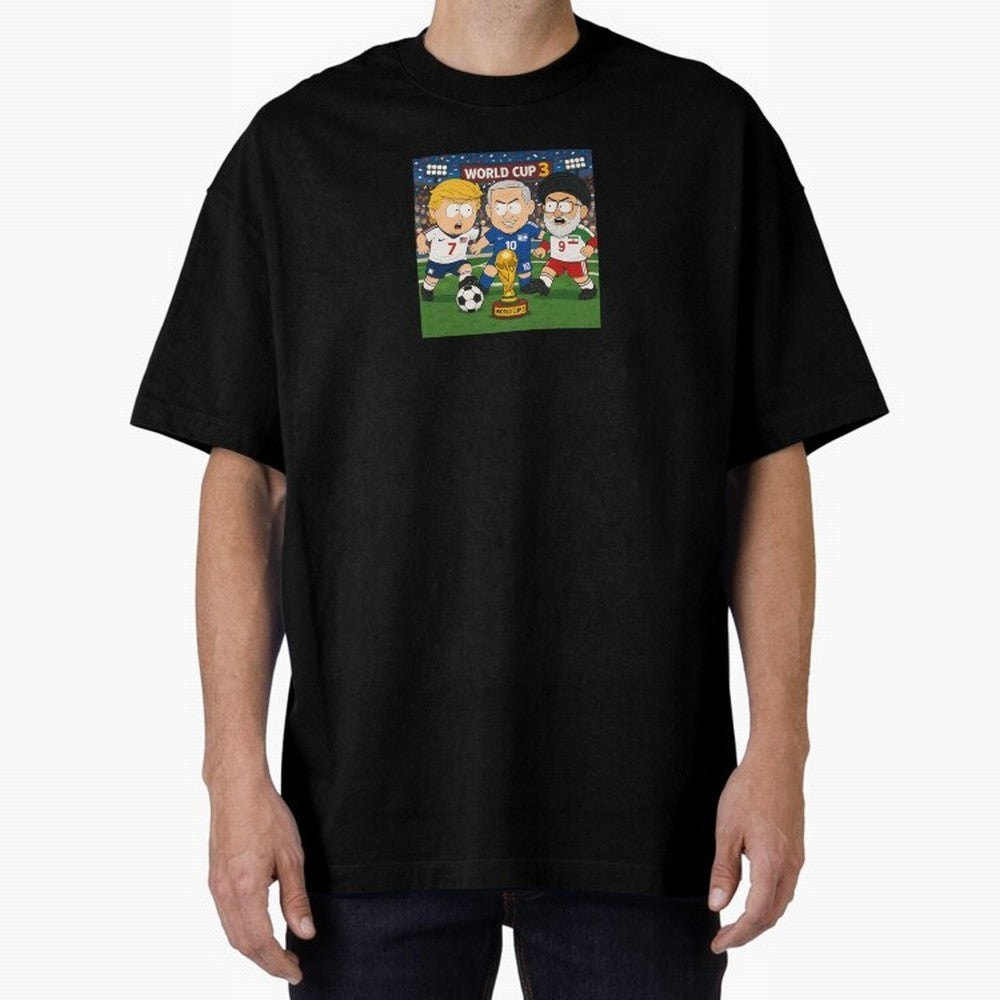 WORLD CUP 3 Oversized T-Shirt Represent Fans Who Live for the FIFA World Cup 2026 Journey through Cristiano Ronaldo, Haaland and CR7 Highlights, England, France and Netherlands Pride, Goal Celebration Energy, Supporter Heritage, Football Icons and