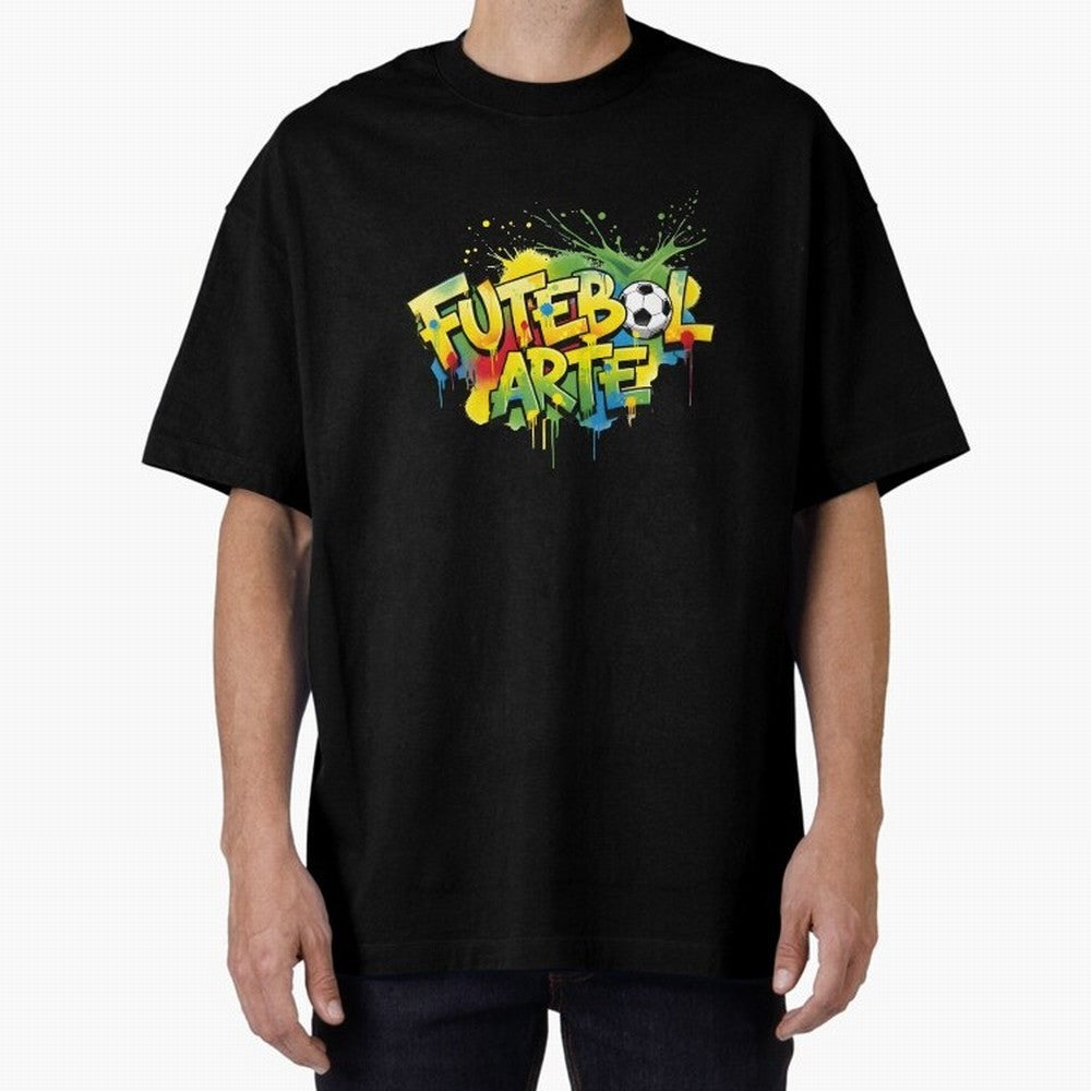 Brazil - World Cup 2026 Oversized T-Shirt Stand with FIFA World Cup 2026 USA Canada Mexico Spirit, Highlighting England, Neymar, Haaland and Cristiano Ronaldo, Retro Football Energy, Iconic Rivalries, Trophy Chase Drama and Stadium Atmosphere;