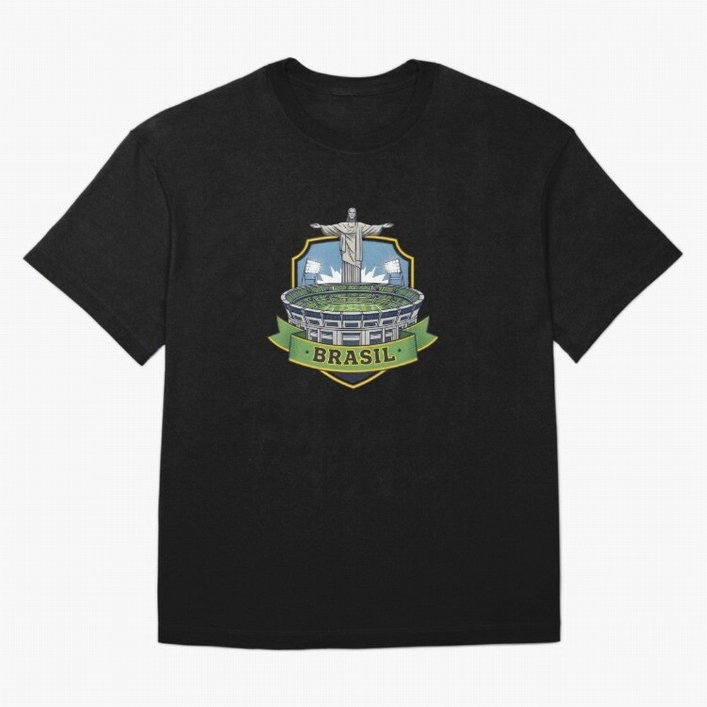 Brazil - World Cup 2026 Oversized T-Shirt Support Iconic Players in FIFA World Cup 2026 USA Canada Mexico Centered on Neymar, Portugal, Spain and Germany Energy, Goal Celebration Energy, Supporter Heritage, Football Icons and Worldwide Tournament