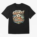 Soccer USA Oversized T-Shirt Keep the Match Day Mood of FIFA World Cup 2026 Group Stage for Fans of Cristiano Ronaldo, Haaland and CR7 and France and Portugal, Bringing Tournament Hype, Historic Matchups, Family Viewing Parties and Global Sports