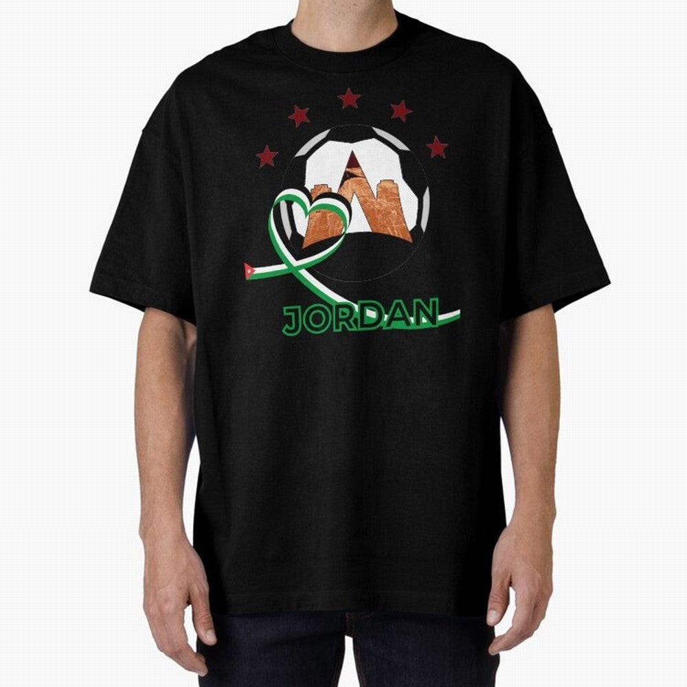 Jordan WC2026 Oversized T-Shirt Live the Energy of Global Football Passion for FIFA World Cup 2026 USA Canada Mexico, Centered on Messi, Spain, Stadium Chants, National Pride, Trophy Dreams and Unforgettable Football Memories; Made for Collectors