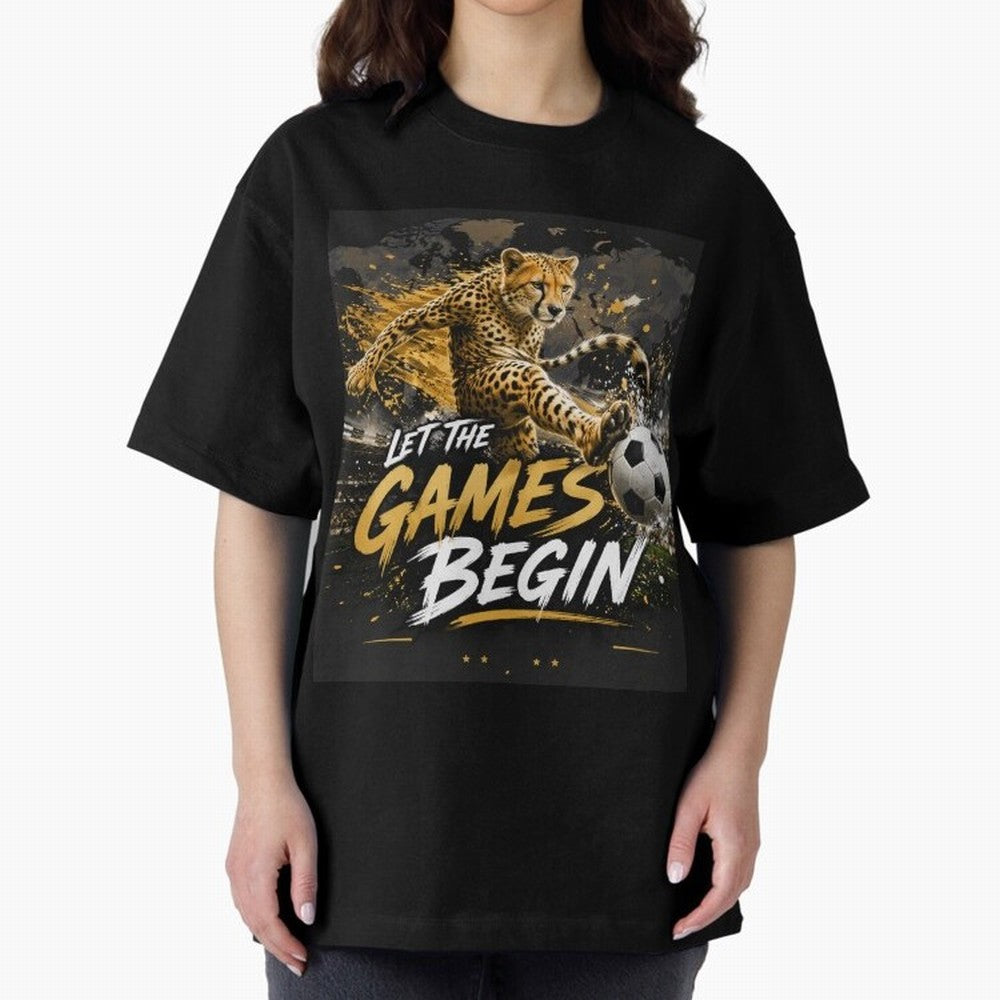 Let The Games Begin-World Cup Soccer @026 Oversized T-Shirt Follow the Road to Match Day Hype around FIFA World Cup 2026, Cristiano Ronaldo, Germany, Fan Favorite Moments, National Team Passion, Big Match Drama and Soccer History; Perfect for Fans,