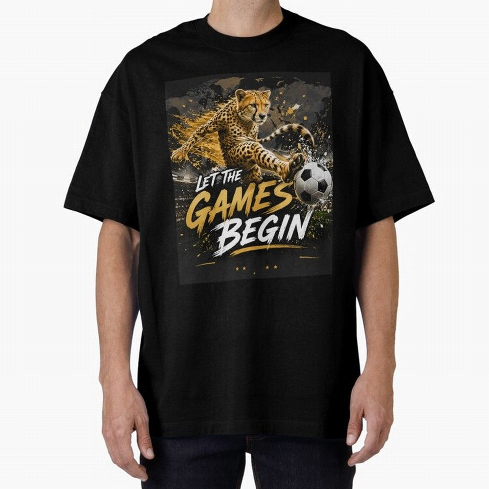 Let The Games Begin-World Cup Soccer @026 Oversized T-Shirt Follow the Road to Match Day Hype around FIFA World Cup 2026, Cristiano Ronaldo, Germany, Fan Favorite Moments, National Team Passion, Big Match Drama and Soccer History; Perfect for Fans,