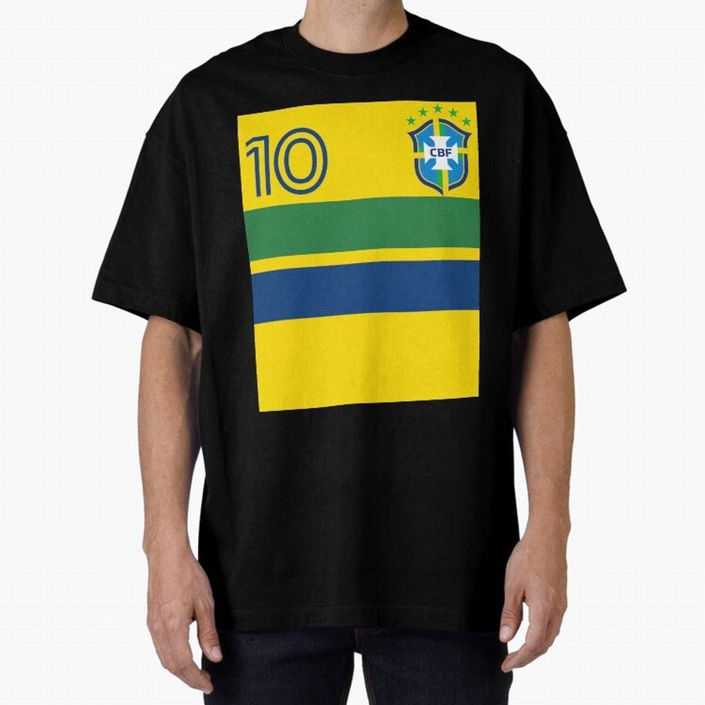 Brazil | 2026 World Cup Fan Apparel Oversized T-Shirt Live the Energy of the FIFA World Cup 2026 USA Canada Mexico Journey through Messi, Neymar and Mbappe Highlights, England, France and Netherlands Pride, Supporter Pride, Iconic Celebrations,