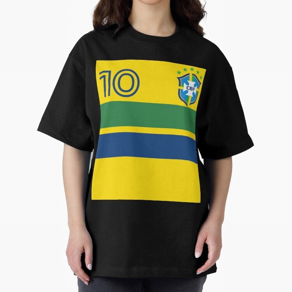Brazil | 2026 World Cup Fan Apparel Oversized T-Shirt Live the Energy of the FIFA World Cup 2026 USA Canada Mexico Journey through Messi, Neymar and Mbappe Highlights, England, France and Netherlands Pride, Supporter Pride, Iconic Celebrations,