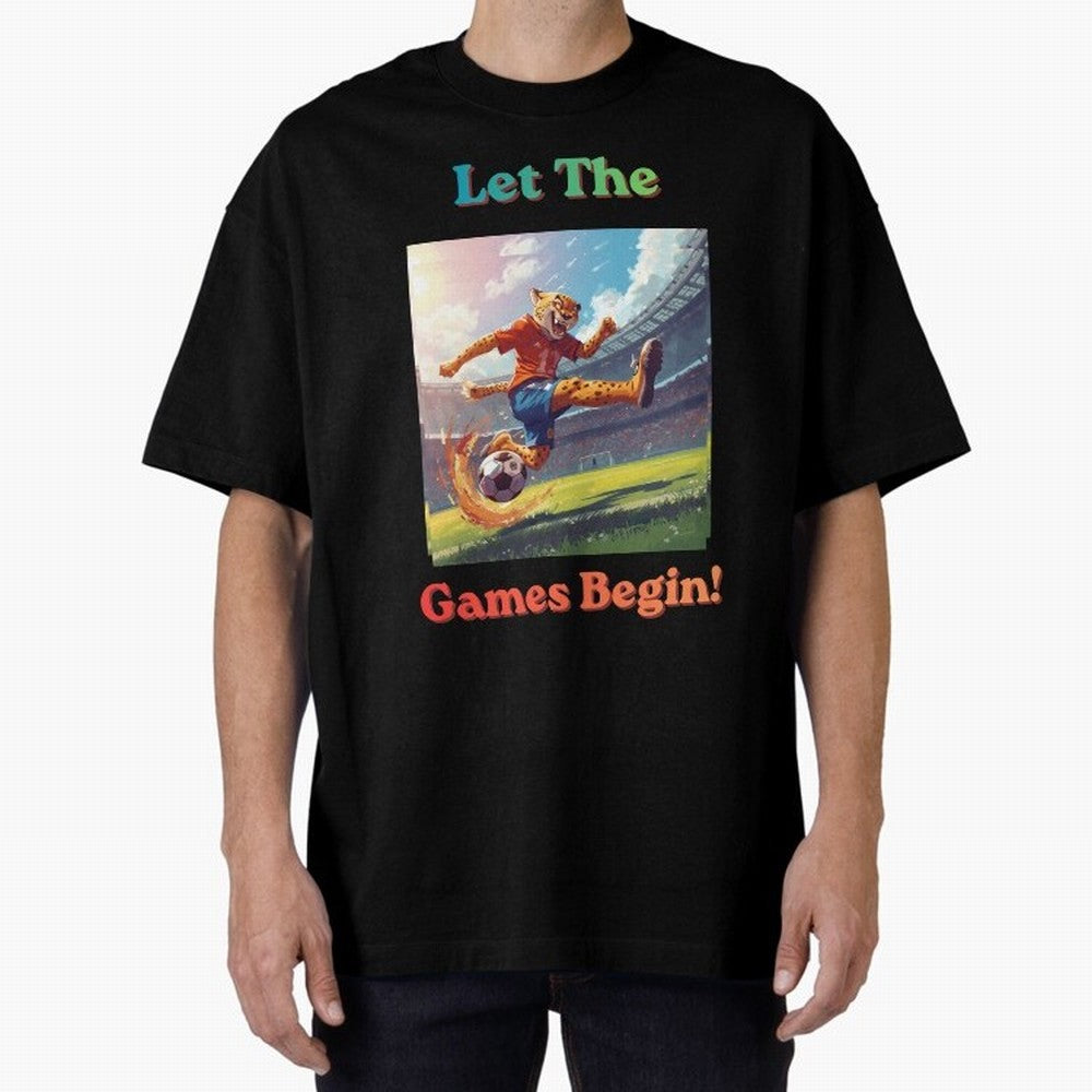 Let The Games Begin ¨C World Cup Soccer 2026 Oversized T-Shirt Carry National Pride through FIFA World Cup 2026 Group Stage Highlighting Haaland, Brazil Energy, Supporter Pride, Iconic Celebrations, Legendary Names and Global Match Day Energy;