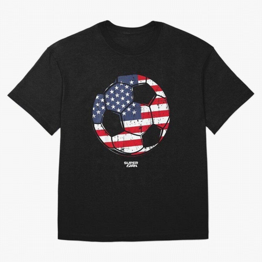 2026 USA Soccer Fan World Cup Oversized T-Shirt Upgrade Global Football Passion for FIFA World Cup 2026 USA Canada Mexico, Highlighting Cristiano Ronaldo, Haaland and CR7, Argentina, France and Brazil, Football Festival Excitement, Trophy