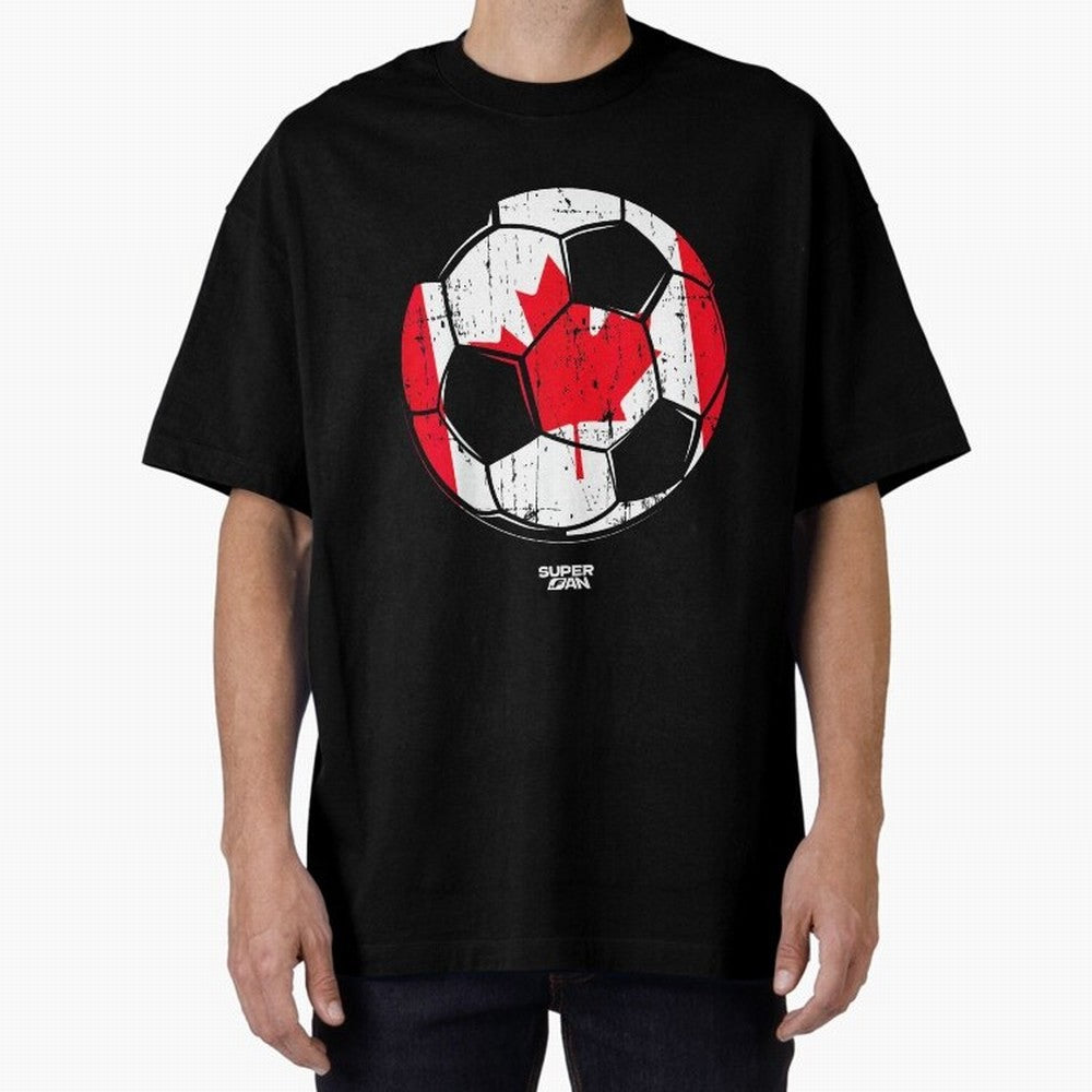 2026 Canada Soccer Fan World Cup Oversized T-Shirt Bring World Football Passion into FIFA World Cup 2026 USA Canada Mexico Spirit, Made for Portugal, Spain and Germany, Messi, Global Supporter Spirit, Legendary Goals, National Colors and Tournament