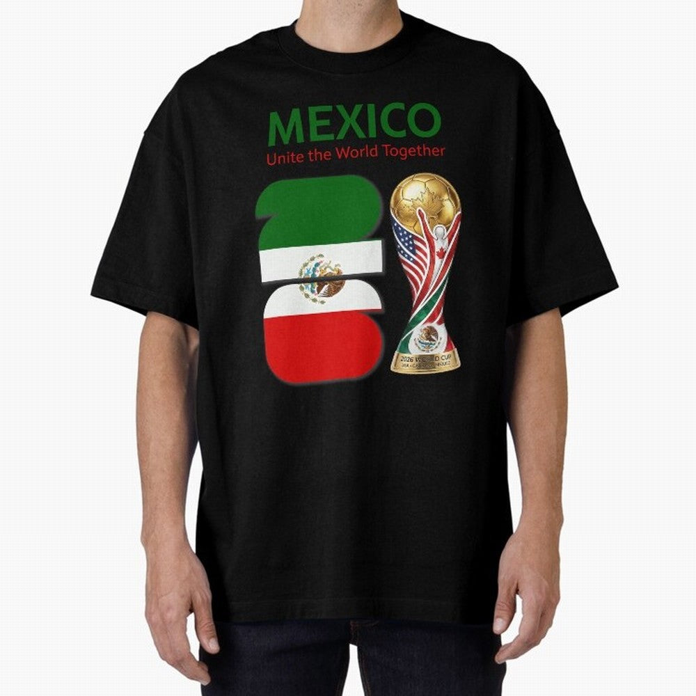 World Cup 2026, IMG 022, MEXICO 001 Oversized T-Shirt Carry the Colors and Pride of FIFA World Cup 2026 Group Stage for Fans of Mbappe and France, Bringing Match Day Excitement, Supporter Culture, Golden Goals and Global Football Passion; Perfect