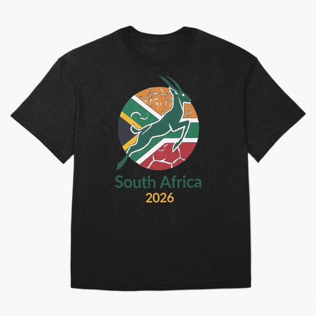 South Africa 2026 Oversized T-Shirt Bring Stadium Energy to Match Day Hype around FIFA World Cup 2026, Haaland, Germany, Soccer Culture, Superstar Moments, National Team Dreams and Competitive Fire; Ideal for Passionate Fans Who Love Underdog