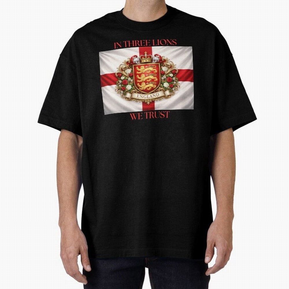 ENGLAND Oversized T-Shirt Show Passion for the Stars of Global Football Passion for FIFA World Cup 2026, Centered on Cristiano Ronaldo, Haaland and CR7, Brazil, Portugal and Argentina, Championship Spirit, Famous Goals, Roaring Crowds and
