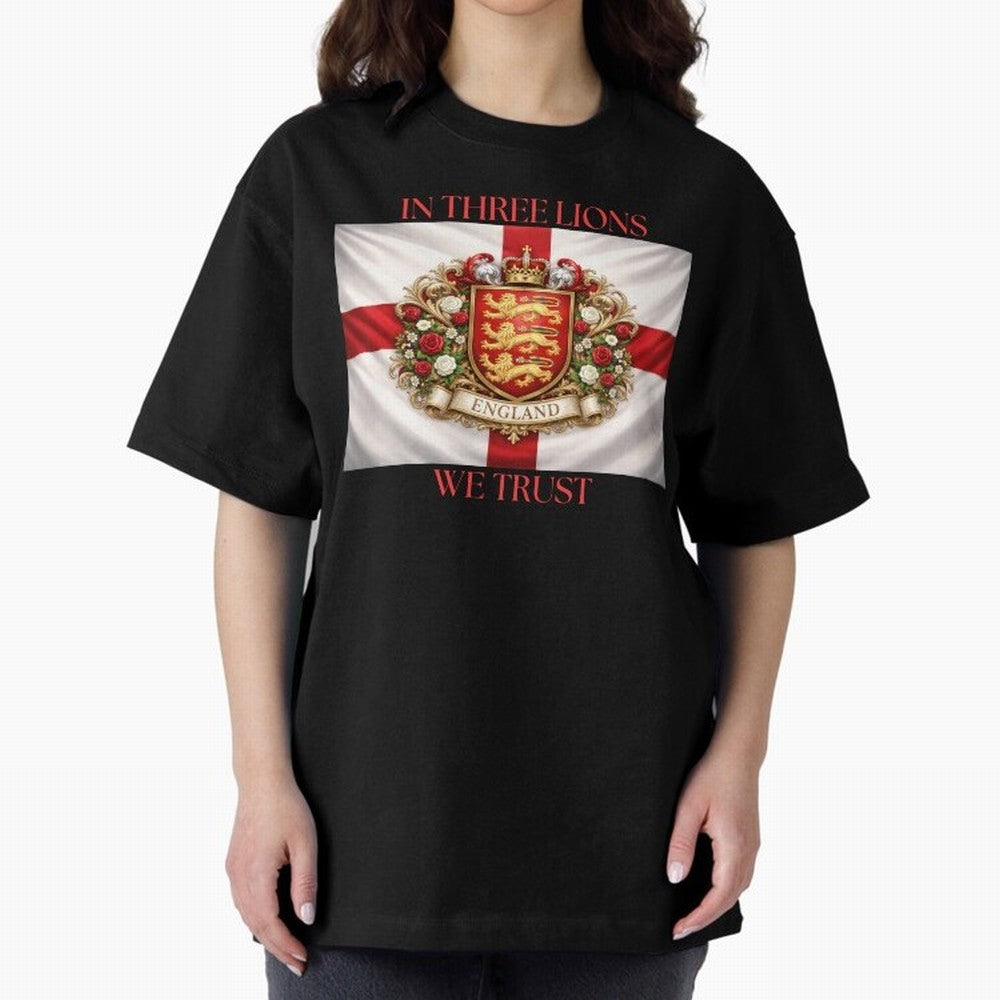 ENGLAND Oversized T-Shirt Show Passion for the Stars of Global Football Passion for FIFA World Cup 2026, Centered on Cristiano Ronaldo, Haaland and CR7, Brazil, Portugal and Argentina, Championship Spirit, Famous Goals, Roaring Crowds and