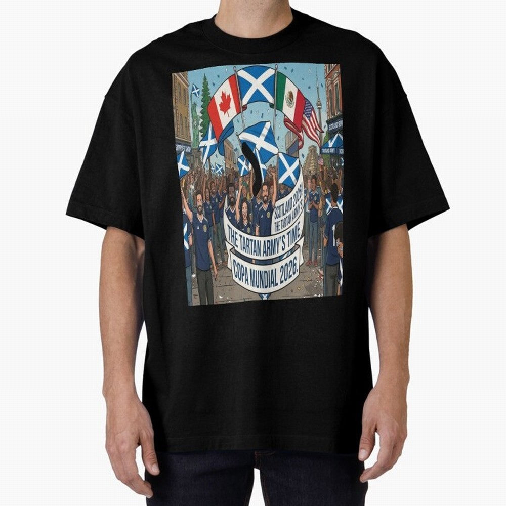Scotland World Cup 2026 Oversized T-Shirt Mark Global Football Passion for FIFA World Cup 2026, Built around Cristiano Ronaldo, Haaland and CR7, Brazil, Portugal and Argentina, Supporter Pride, Iconic Celebrations, Legendary Names and Global Match