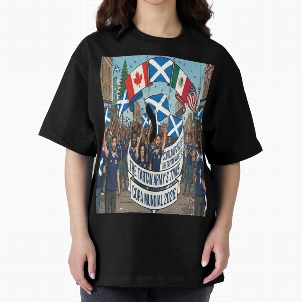 Scotland World Cup 2026 Oversized T-Shirt Mark Global Football Passion for FIFA World Cup 2026, Built around Cristiano Ronaldo, Haaland and CR7, Brazil, Portugal and Argentina, Supporter Pride, Iconic Celebrations, Legendary Names and Global Match