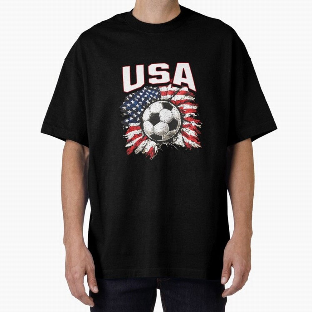 2026 Cup Flag Soccer Pride Fun Family USA Oversized T-Shirt Relive Legendary Nights from the FIFA World Cup 2026 USA Canada Mexico Journey through Messi Highlights, Brazil Pride, Match Day Excitement, Supporter Culture, Golden Goals and Global