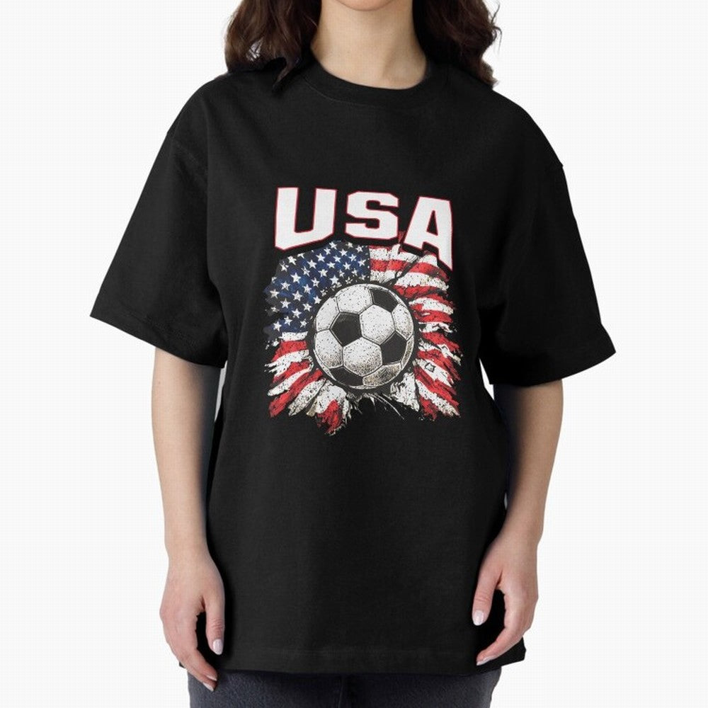 2026 Cup Flag Soccer Pride Fun Family USA Oversized T-Shirt Relive Legendary Nights from the FIFA World Cup 2026 USA Canada Mexico Journey through Messi Highlights, Brazil Pride, Match Day Excitement, Supporter Culture, Golden Goals and Global
