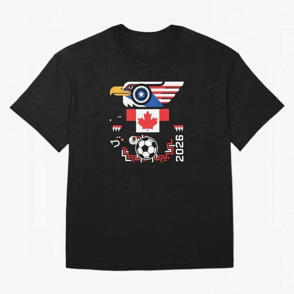 North America Spirit Cup 2026 T-Shirt_82734510 Oversized T-Shirt Build FIFA World Cup 2026 USA Canada Mexico Spirit, Filled with Brazil, Portugal and Argentina, Messi, Goal Celebration Energy, Supporter Heritage, Football Icons and Worldwide