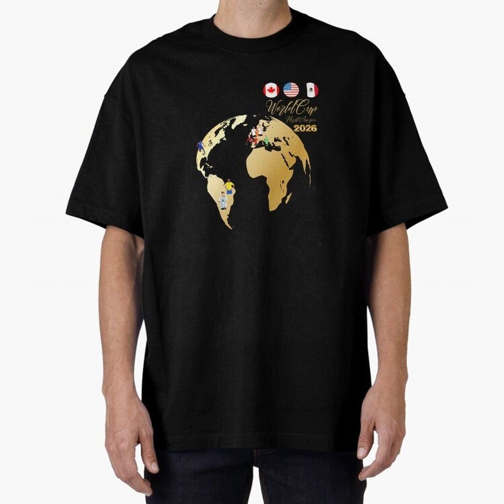 World Cup 2026 T-Shirt_70890629 Oversized T-Shirt Honor Champions and Dreams in Match Day Hype around FIFA World Cup 2026 USA Canada Mexico, Mbappe, Spain and Netherlands, Tournament Hype, Historic Matchups, Family Viewing Parties and Global Sports