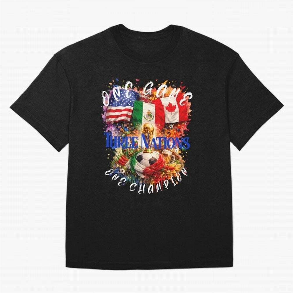 2026 World Cup Oversized T-Shirt Live the Energy of FIFA World Cup 2026 Spirit, with Argentina and Brazil, Messi, CR7 and Mbappe, Sports Nostalgia, International Competition, Famous Players and Unforgettable Victories; Ideal for Fans Who Follow