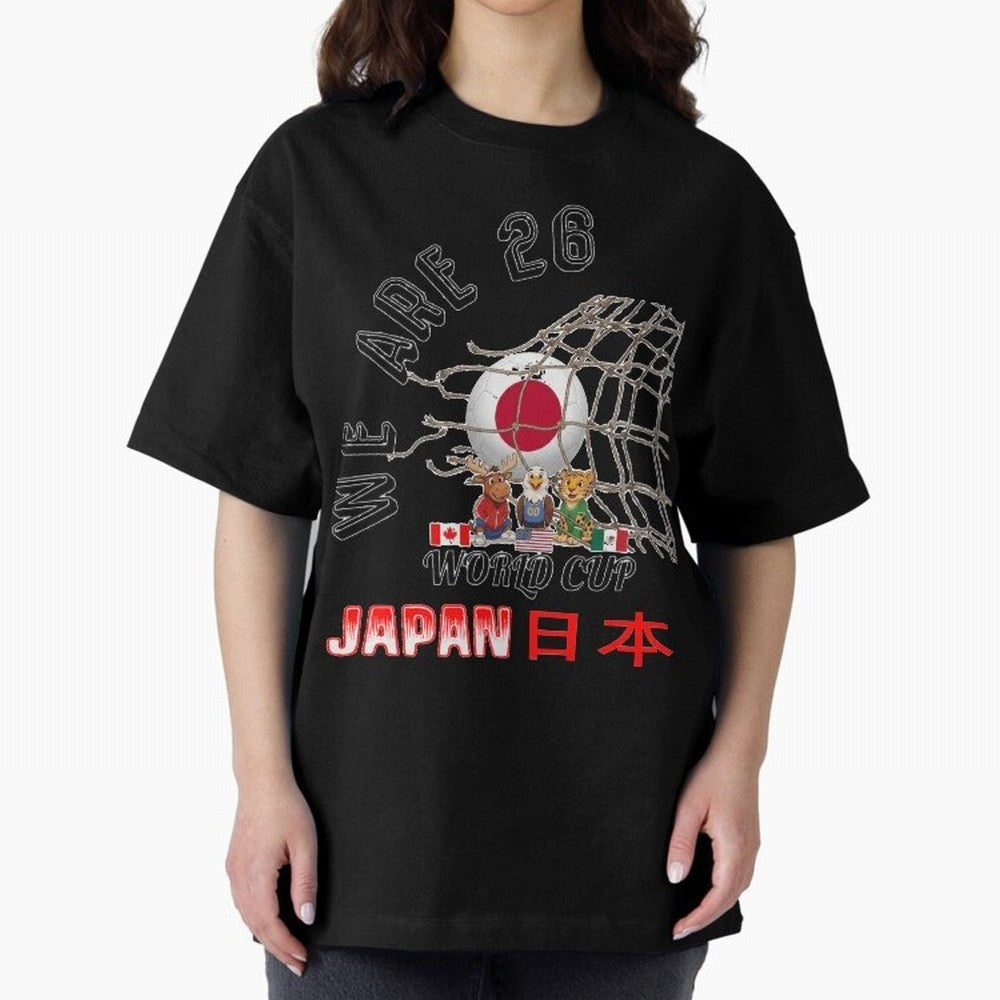 World cup 26 - Japan Oversized T-Shirt Make Game Day About FIFA World Cup 2026 USA Canada Mexico Spirit, Connected to Argentina, France and Brazil, Messi, Classic Soccer Heritage, Championship Pressure, Fan Loyalty and International Pride; Great