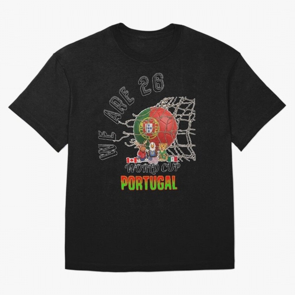 World cup 26 - Portugal Oversized T-Shirt Represent Match Day Hype around FIFA World Cup 2026, Haaland and Mbappe, England and Germany, Championship Spirit, Famous Goals, Roaring Crowds and International Football Unity; Ideal for Football Dads,