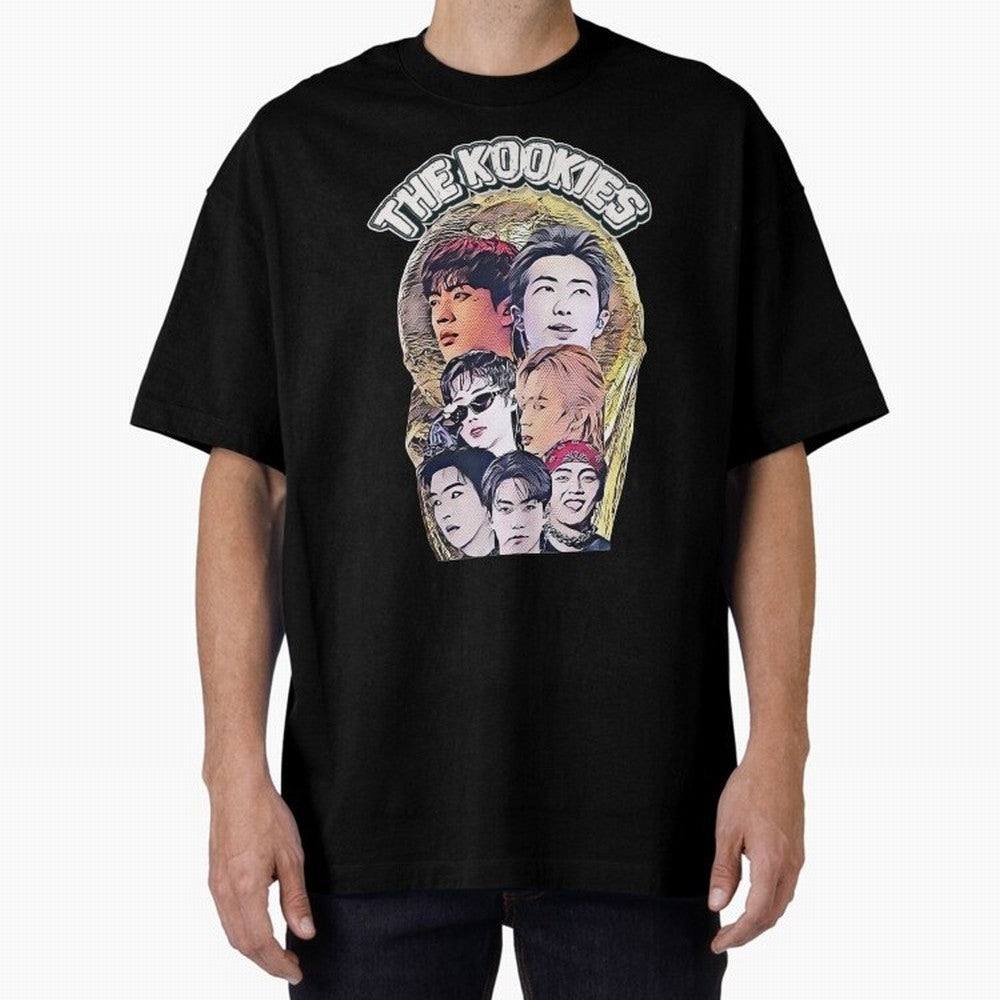 The Kookies - BTS Design Oversized T-Shirt Turn Up for the FIFA World Cup 2026 USA Canada Mexico Journey through Messi, CR7 and Mbappe Highlights, Brazil Pride, Retro Football Energy, Iconic Rivalries, Trophy Chase Drama and Stadium Atmosphere;
