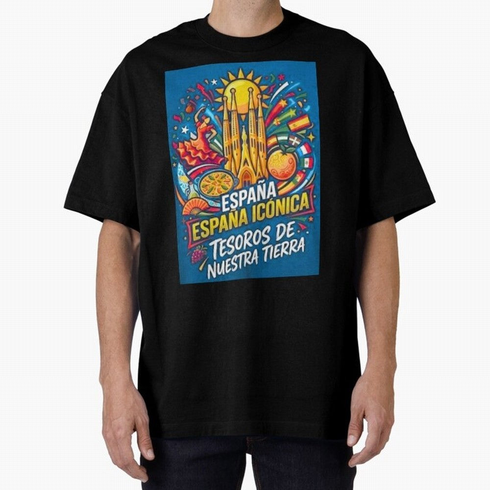 Spain Oversized T-Shirt Relive Legendary Nights from FIFA World Cup 2026 USA Canada Mexico Made for CR7 and Messi, Spain Energy, Global Supporter Spirit, Legendary Goals, National Colors and Tournament Celebration; Ideal for Passionate Fans Who