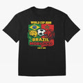 Brazil Vs Morocco June 13 2026 World Cup Soccer We Are Morocco Oversized T-Shirt Show Love for Legendary Goals in FIFA World Cup 2026 USA Canada Mexico Featuring Neymar, Haaland and Cristiano Ronaldo, Spain and Netherlands Energy, Vintage Soccer