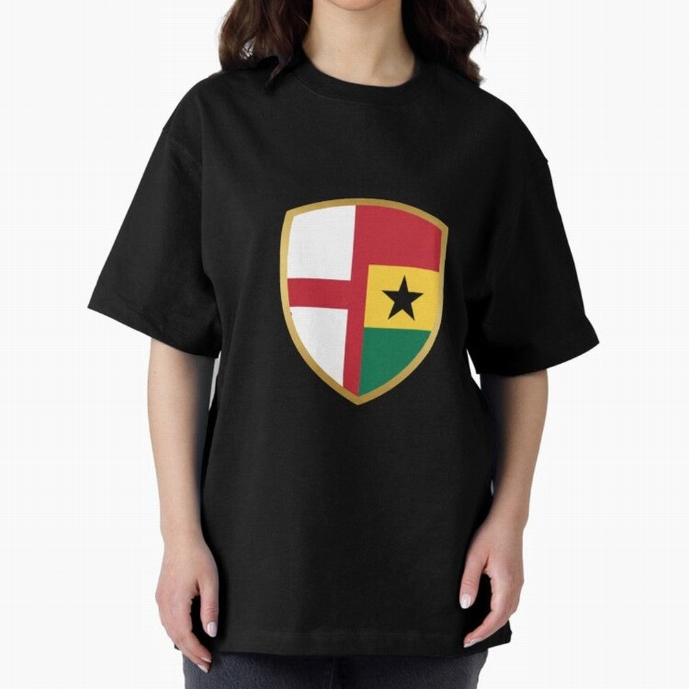 FIFA World Cup - England v Ghana Oversized T-Shirt Stand with Global Football Passion for FIFA World Cup 2026 Group Stage, Inspired by Messi, CR7 and Mbappe, Portugal, Football Festival Excitement, Trophy Ambitions, Country Rivalries and Star