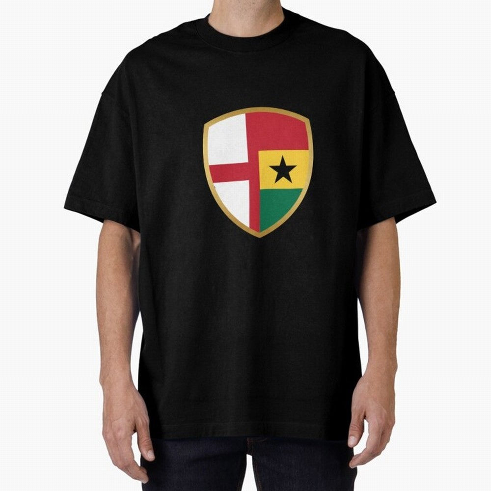 FIFA World Cup - England v Ghana Oversized T-Shirt Stand with Global Football Passion for FIFA World Cup 2026 Group Stage, Inspired by Messi, CR7 and Mbappe, Portugal, Football Festival Excitement, Trophy Ambitions, Country Rivalries and Star