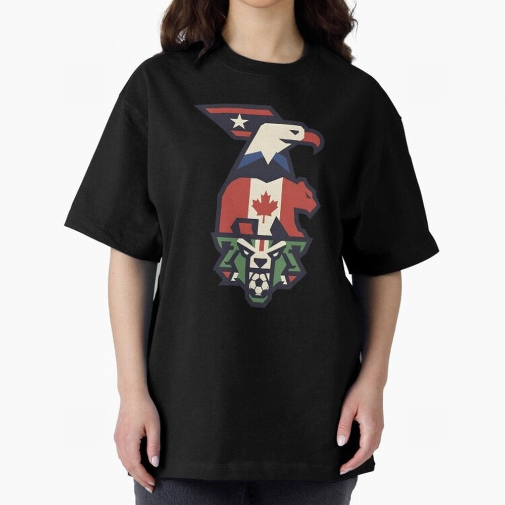 USA Canada Mexico World Cup 2026 Host Nations Oversized T-Shirt Carry National Pride through FIFA World Cup 2026 with Messi, Neymar and Mbappe, Brazil, Portugal and Argentina Energy, Game Day Rituals, Football Legends, Country Pride and the Road to