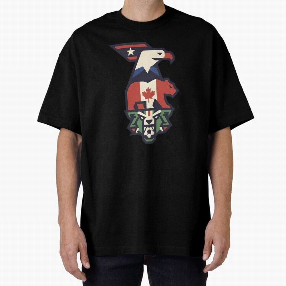 USA Canada Mexico World Cup 2026 Host Nations Oversized T-Shirt Carry National Pride through FIFA World Cup 2026 with Messi, Neymar and Mbappe, Brazil, Portugal and Argentina Energy, Game Day Rituals, Football Legends, Country Pride and the Road to