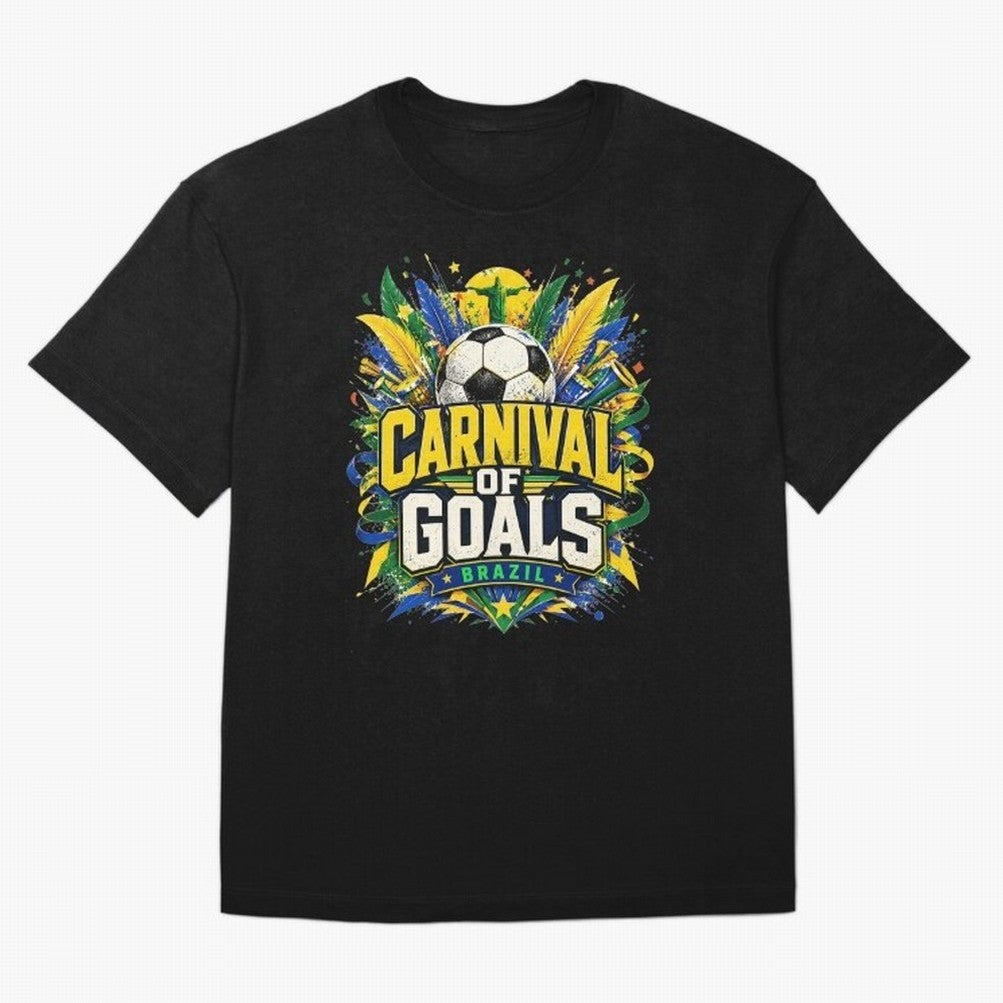 Carnival of Goals Brazil World Cup 2026 tshirt Oversized T-Shirt Make Game Day About FIFA World Cup 2026 Group Stage Connected to CR7 and Messi, Spain and Netherlands Energy, Football Passion, Legendary Performances, Festival Vibes and Supporter