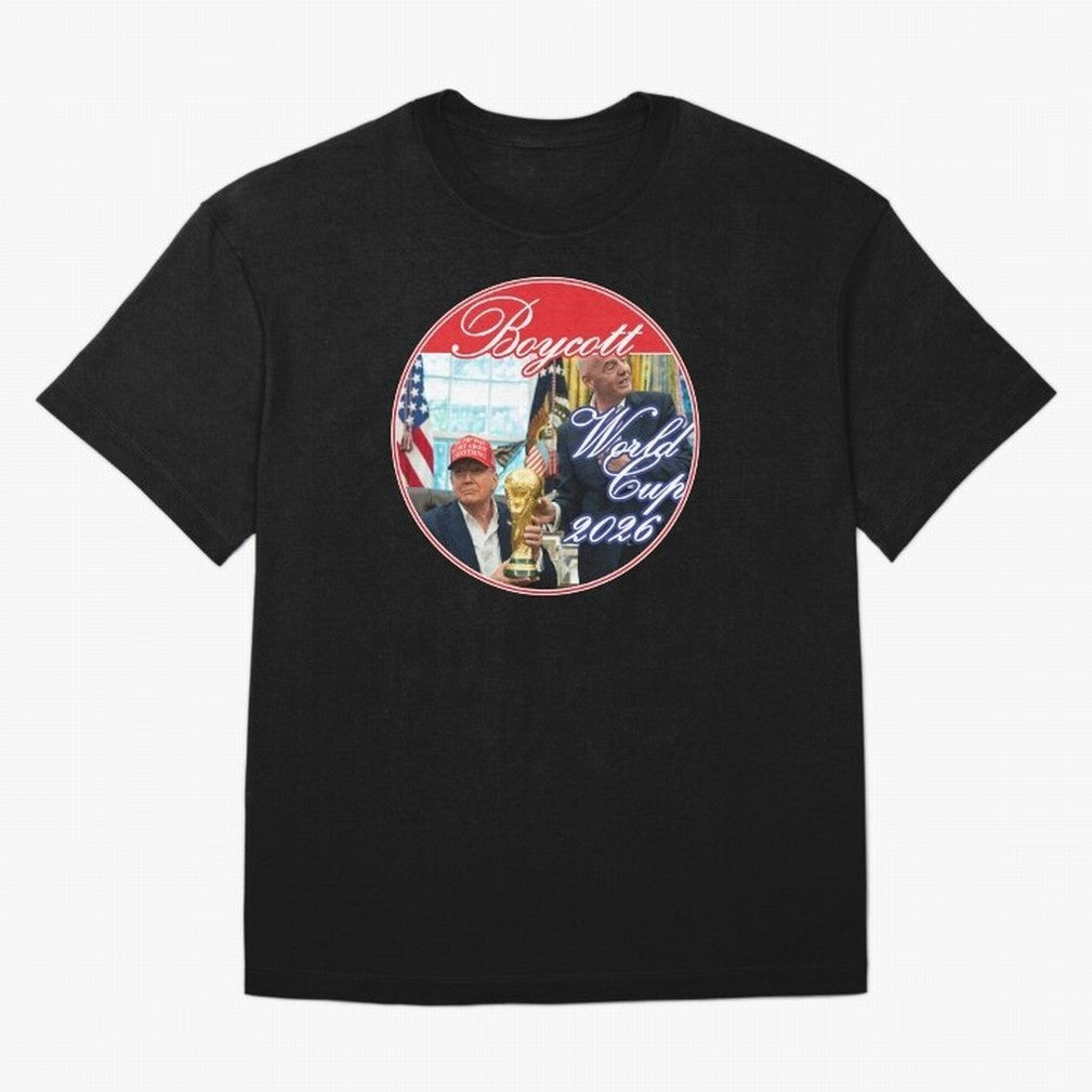 Boycott World Cup 2026 Oversized T-Shirt Cheer for FIFA World Cup 2026 Group Stage Highlighting Messi, CR7 and Mbappe, Argentina Energy, Supporter Pride, Iconic Celebrations, Legendary Names and Global Match Day Energy; Made for Collectors Who