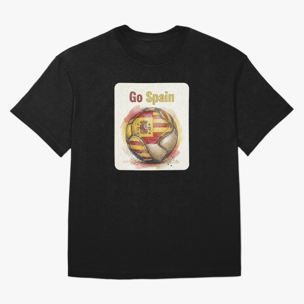 Go Spain Soccer Ball Flag | Canadian Football Fan Graphic Tee Oversized T-Shirt Unlock the FIFA World Cup 2026 Group Stage Journey through Mbappe Highlights, Argentina and Brazil Pride, Retro Football Energy, Iconic Rivalries, Trophy Chase Drama