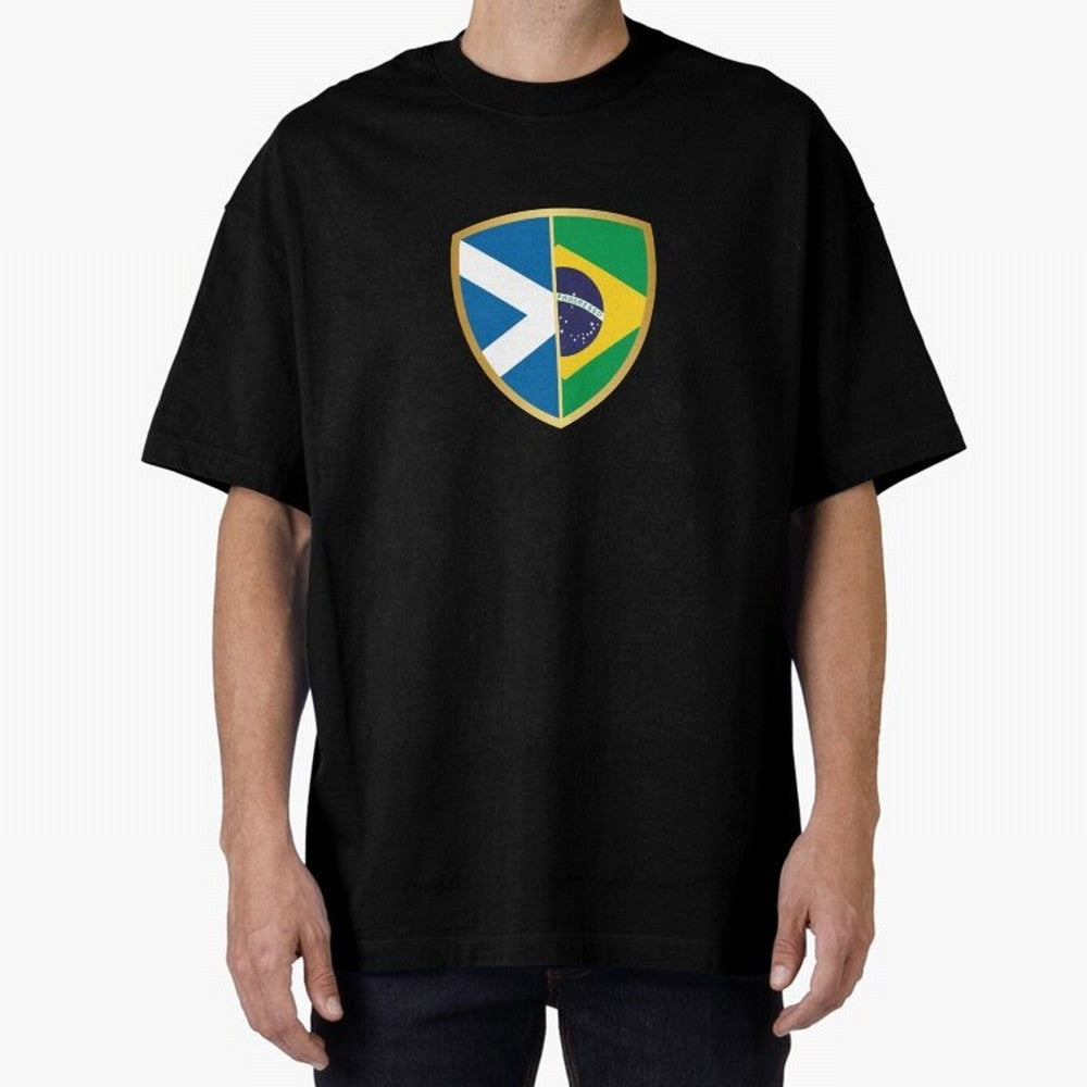 FIFA World Cup -Scotland v Brazil Oversized T-Shirt Celebrate National Team Dreams in FIFA World Cup 2026 Spirit, with France, Messi, Vintage Soccer Flavor, Modern Football Stars, National Flags and Final Night Emotion; Made for Collectors Who