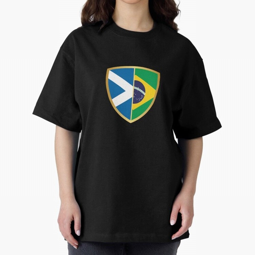 FIFA World Cup -Scotland v Brazil Oversized T-Shirt Celebrate National Team Dreams in FIFA World Cup 2026 Spirit, with France, Messi, Vintage Soccer Flavor, Modern Football Stars, National Flags and Final Night Emotion; Made for Collectors Who